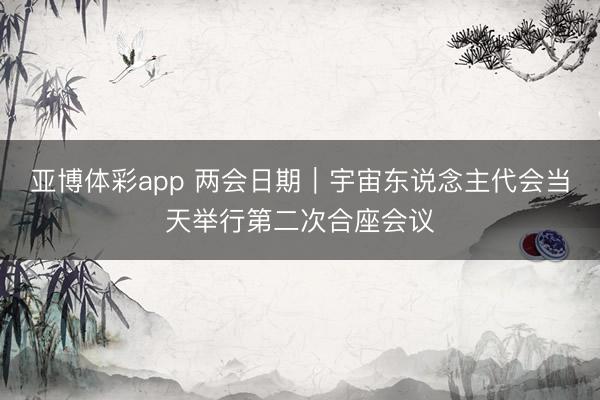 亚博体彩app 两会日期｜宇宙东说念主代会当天举行第二次合座会议