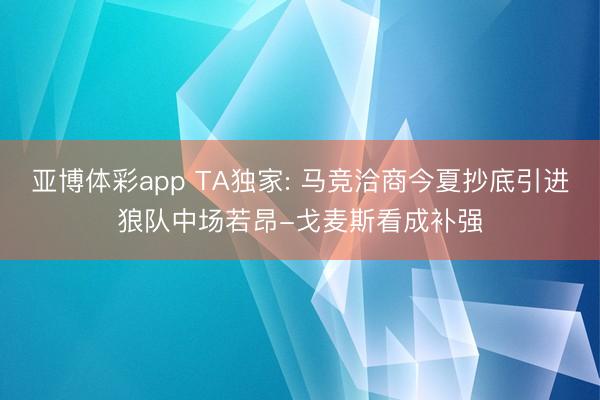 亚博体彩app TA独家: 马竞洽商今夏抄底引进狼队中场若昂-戈麦斯看成补强