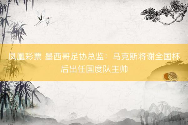 凤凰彩票 墨西哥足协总监:马克斯将谢全国杯后出任国度队主帅