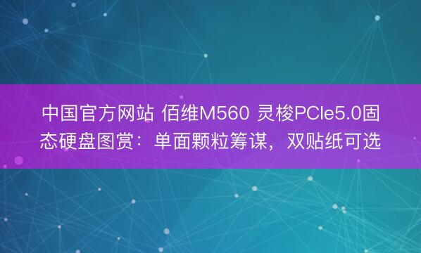 中国官方网站 佰维M560 灵梭PCIe5.0固态硬盘图赏：单面颗粒筹谋，双贴纸可选