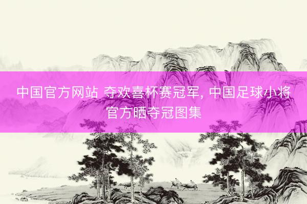 中国官方网站 夺欢喜杯赛冠军， 中国足球小将官方晒夺冠图集