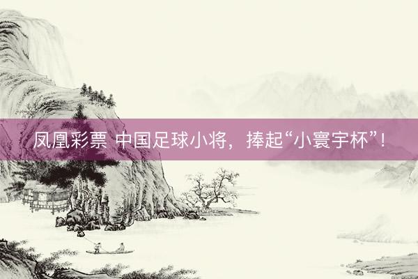 凤凰彩票 中国足球小将，捧起“小寰宇杯”！
