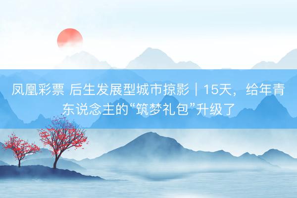 凤凰彩票 后生发展型城市掠影｜15天，给年青东说念主的“筑梦礼包”升级了
