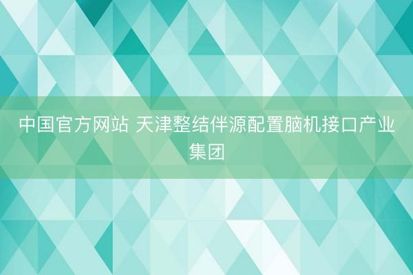 中国官方网站 天津整结伴源配置脑机接口产业集团