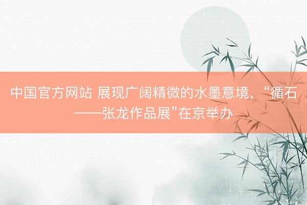 中国官方网站 展现广阔精微的水墨意境，“循石——张龙作品展”在京举办