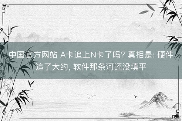 中国官方网站 A卡追上N卡了吗? 真相是: 硬件追了大约， 软件那条河还没填平